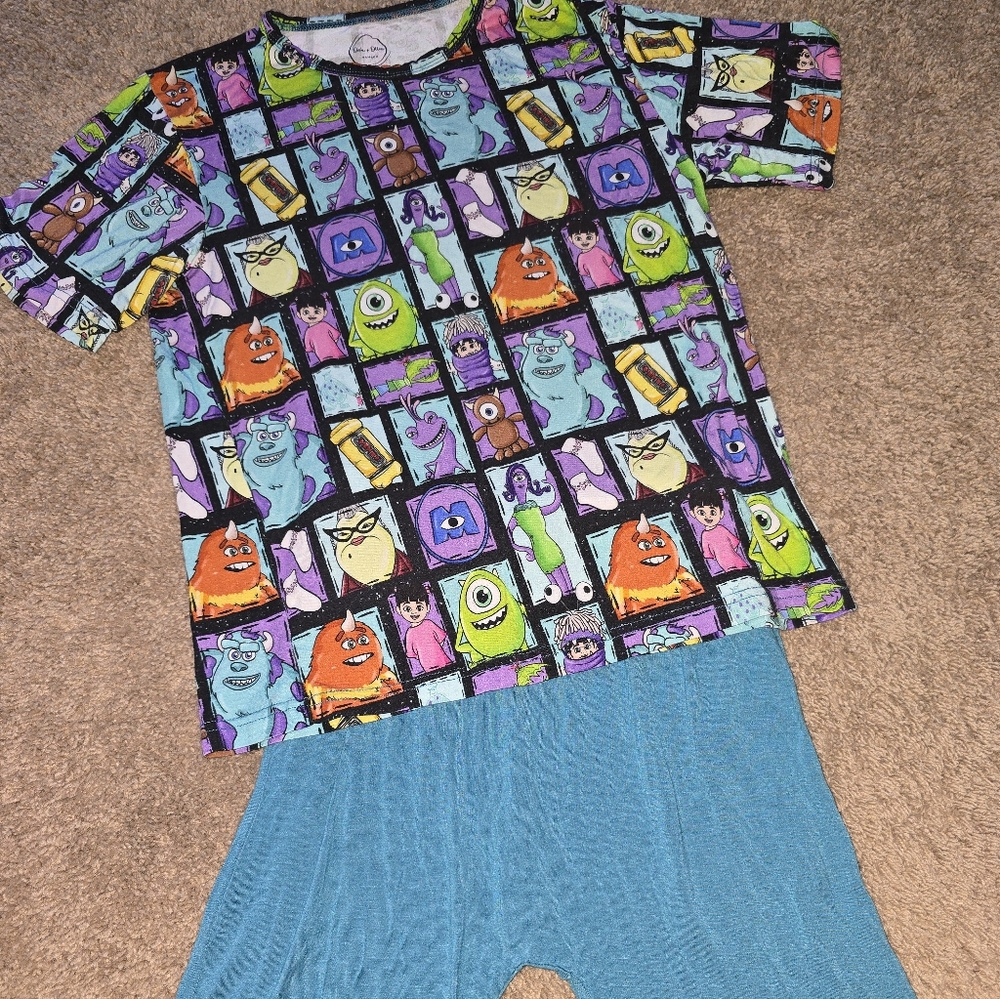 Little Sleepies Monsters Pajama Set - Multicolor